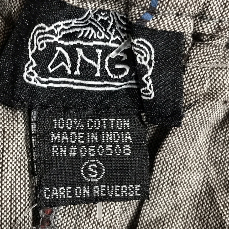 Pantalones Cortos Angie Rayas Corbata Cintura 100% Algodón Gris con Azul Marino Borgoña Rayas Pequeños Foto 3 de 4