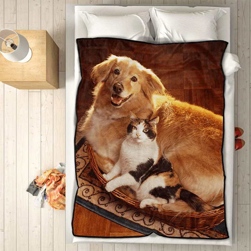 Photo Custom Blanket Collage Personalized Throw Gift For Baby Adult Pet Fleece