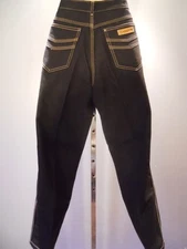 80s Gitano Dark Denim Jeans Pants High Waisted Retro Rockabilly Boho Vintage 14