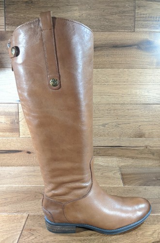 Stivali equitazione alti Sam Edelman ""Penny"" da donna in pelle whisky TAGLIA 7,5 M - Foto 3 di 12