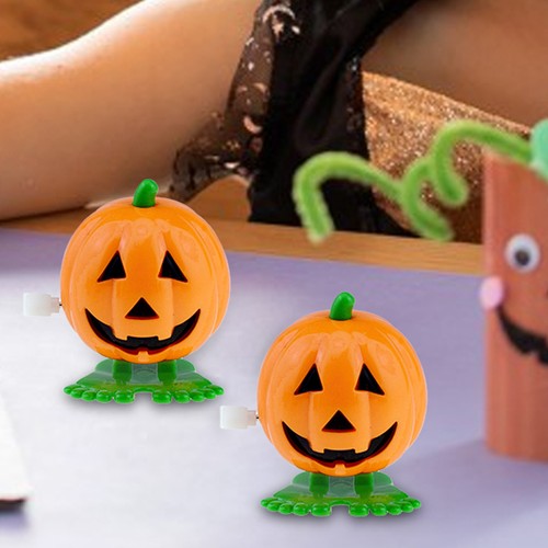 1x1.7''Pumpkin Clockwork Walking Toy Funny Wind Up Hopping Jumping Halloween Toy - Picture 2 of 11