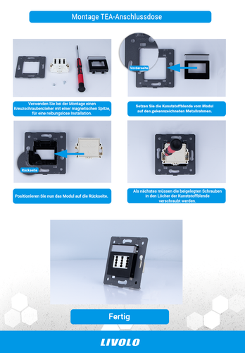 LIVOLO Touch Sensor Lichtschalter Dimmer Wechselschalter Steckdosen Glasrahmen - Bild 232 von 257