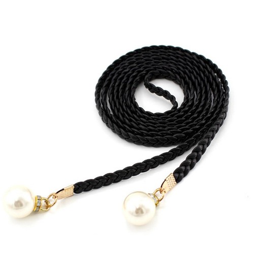 ✹Cintura Intrecciata Con Perline Da Donna Cintura Intrecciata Per Abiti ☆ - Foto 15 di 31