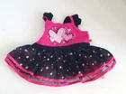 Build A Bear Build-A-Bear Workshop BAB Pink Black Dinos Rock Heart Dress