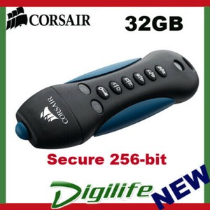 Corsair Padlock 3 32GB Secure USB 3.0 Flash Drive with Keypad - Secure