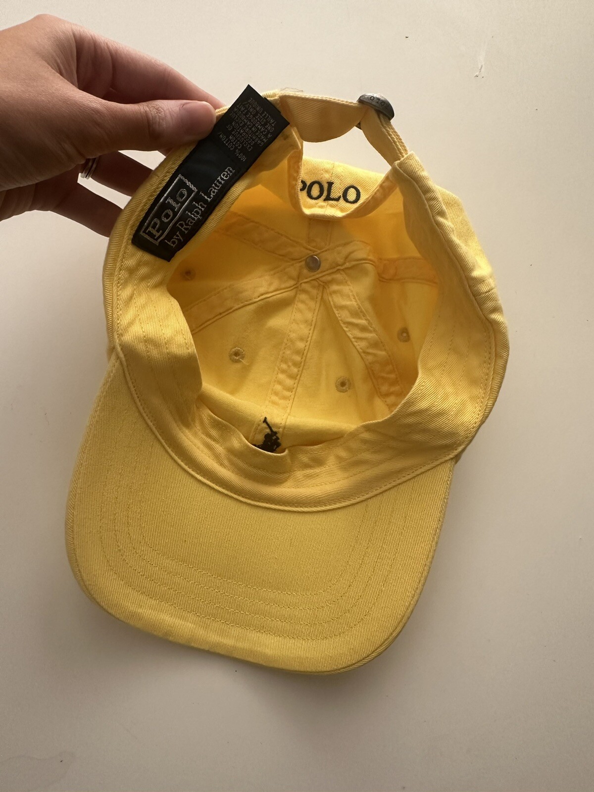 POLO RALPH LAUREN CAPPELLO UNISEX REGOLABILE CON LOGO PONY Giallo