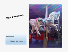 Carnival Carousel - Hand-made Scale Model, 120v powered, with Carousel music.