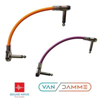 GITARRENAUFNÄHER LEADS - 6,35 mm 1/4'' Pfannkuchenbuchsen - Van Damme Kabel - Effektpedal