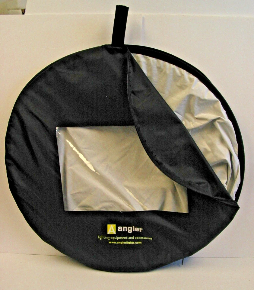 Angler Plegable Negro/Blanco 5' x 7' Fondo en 28" Bolsa de Transporte/Almacenamiento Foto 2 de 4