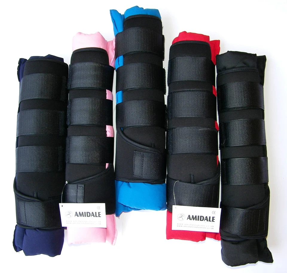 AMIDALE PFERD STABILE STIEFEL / WRAPS, VIERER SET IN 5 FARBEN BRANDNEU MIT ETIKETT