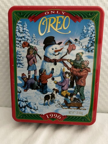 OREO Biscotto da Collezione Natale Holiday Tin Snowy Day 1996 Vinyage - Foto 2 di 6