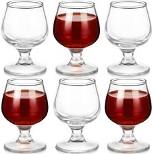 CHENGU 6 Pcs 2 oz Shot Glasses for Whiskey Brandy 6 Count (Pack of 1), Clear