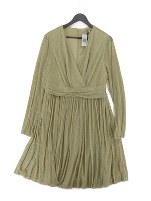 Chi Chi London Wickel Minikleid UK16 in Gold