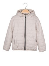 Pink Girl Giubbotto da bambina reversibile con cappuccio - beige