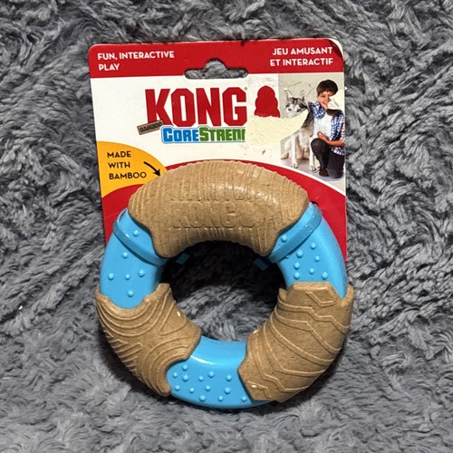 KONG CoreStrength Grande Anello in Bambù-Pulizia Denti Giocattolo da Masticare per Cani - Foto 15 di 16