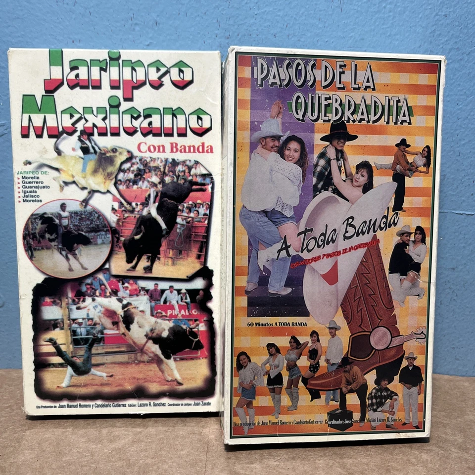 VTG VHS LOT Jaripeo Mexicano Pasos De La Quebradita Rodeo Mexican Bull Riding