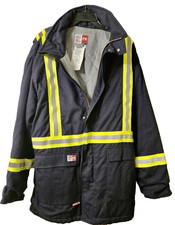 Big Bill FR Jacket Mens L- Regular Blue Navy Full Zip Workwear Westex Coat Parka