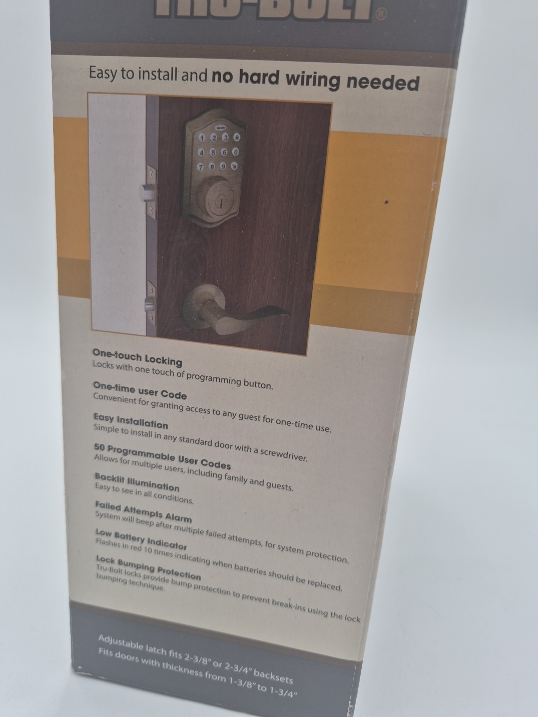 New TRU-BOLT Electronic Deadbolt Antique Bronze Finish