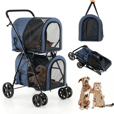 Dog Stroller with 2 Detachable Carrier, Pet Stroller for Small Medium Dogs Cats,