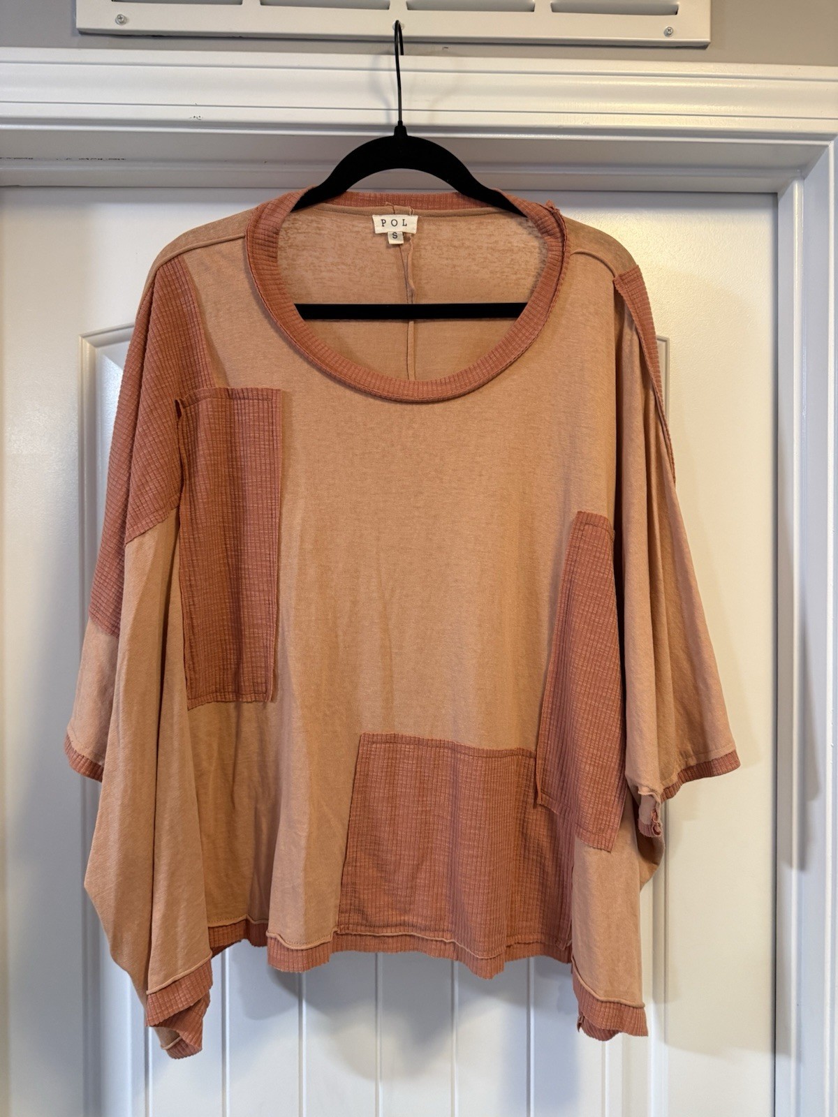 POL Patchwork Top Peach Small - image 1