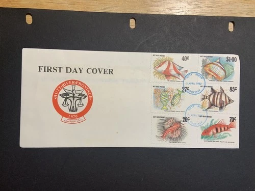 New Zealand Local Hutt River Province 1982 FDC 1st day cover Fish