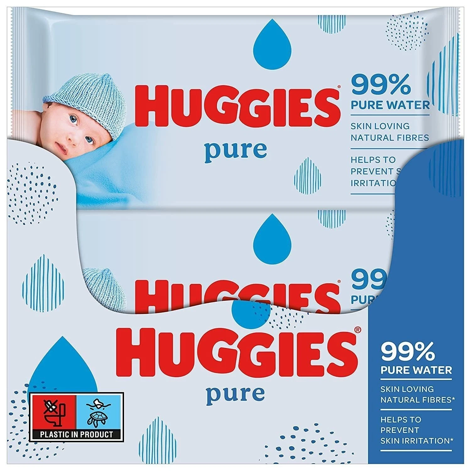 640 Counts (Pack of 10) Huggies Pure Baby Wipes
Opens in a new window or tab