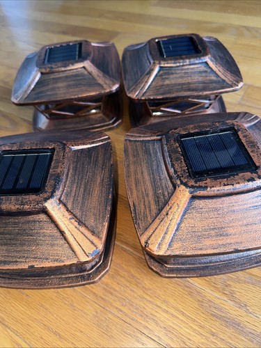 4 Pcs Outdoor Solar Post Light Deck Fence Cap 4x4/6x6 Bright LED Light ...