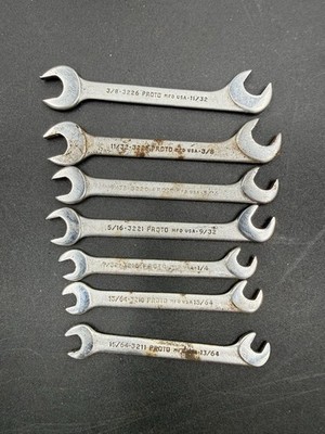 Vintage Proto Set of 7 Piece Ignition Wrench Set