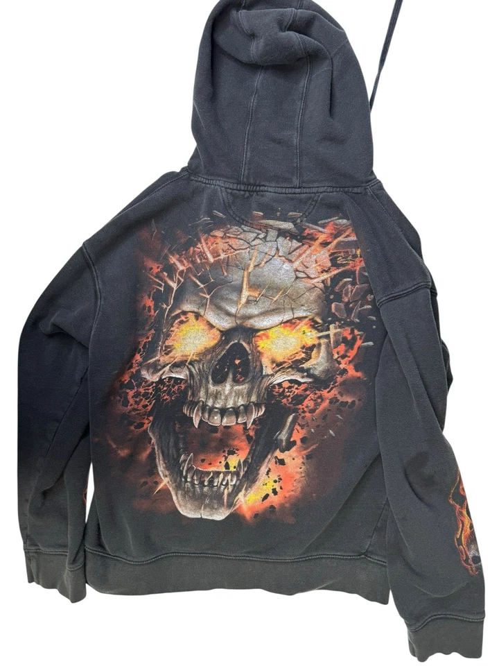 SpiralDirect Negro XL Pullover Vampiro Calavera Sudadera con Capucha Buen Estado Usado Foto 2 de 4