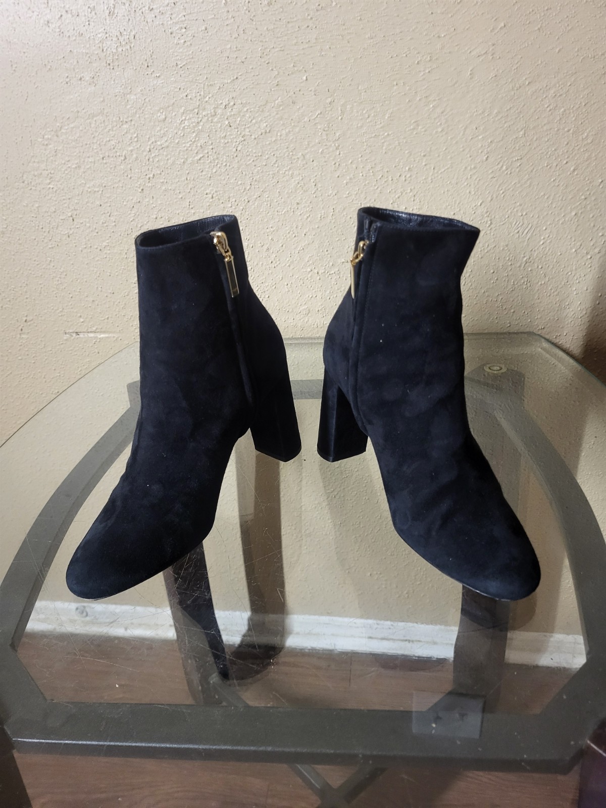 Stivaletti Saint Laurent Paris donna vintage scamosciati neri taglia 38 Italia.
