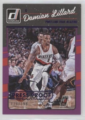 2016-17 Panini Donruss Press Proof Purple 126/199 Damian Lillard #131 0ad