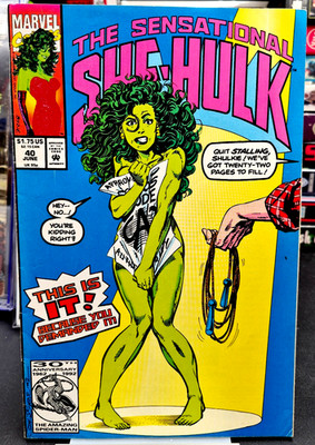 SENSATIONAL SHE-HULK #40 1992 CLASSIC NAKED JUMP ROPE JOHN BYRNE COVER ...