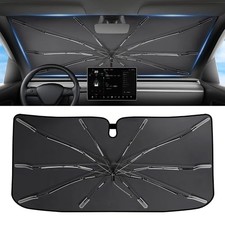 2026 Upgraded Windshield Sun Shade Umbrella 7-Layer Vinyl Coating M-57x31IN