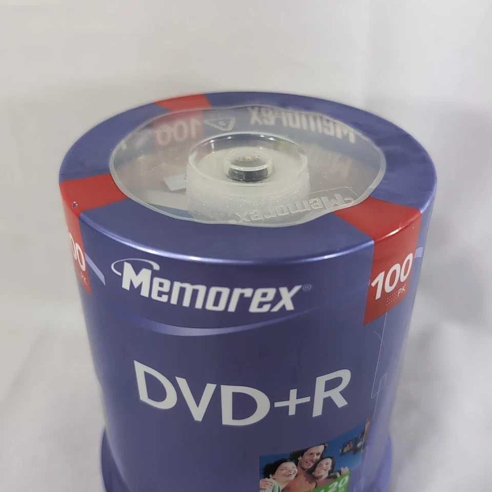 Memorex DVD+R 100 Pack 120 min 2008 4.7 GB 16x Spindle Recordable Blank Disc NEW - Image 2 of 4