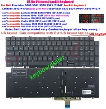 New US Backlit Keyboard for Dell Precision 3560 3561 3570 3571 0N7N16 P104F