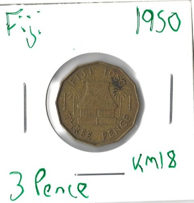 Coin Fiji 3 Pence 1950 KM18