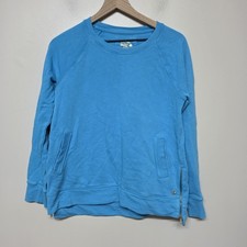 Lilly Pulitzer Luxletic TURQUOISE BEACH COMBER PULLOVER Crew Neck Sweatshirt S
