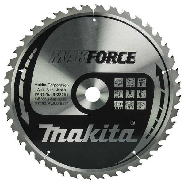 Makita Makforce SäGeblatt 355X30X40Z - B-32281-image