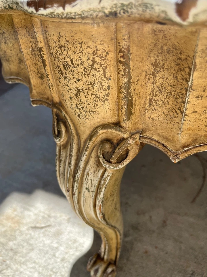 Vintage Italian Rococo / French Regency style marble coffee table - Image 4 of 4