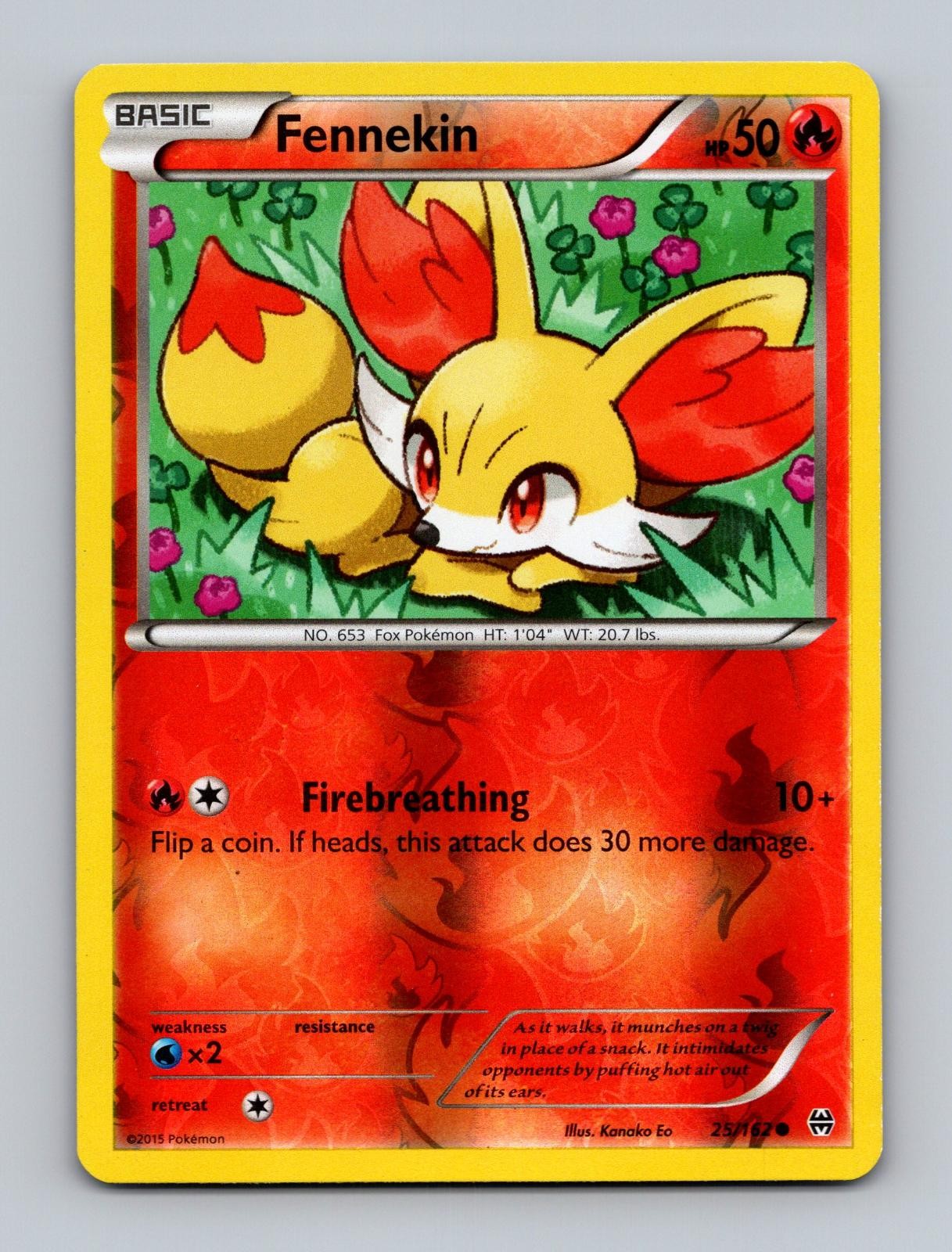 Fennekin 25/162 Common BREAKthrough2.292 Pokemon Reverse Holo Lightly Played