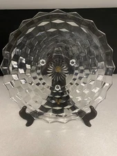 Indiana Glass Whitehall Cubist Cake/Serving Dish (3 footed)