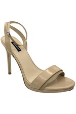 Nine West Women's Zadie Stiletto Heel Dress Sandals Nude Patent