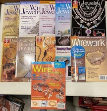 Lot of 11 Making Wire Jewelry Bracelet Magazines Instructional Guides Paperback