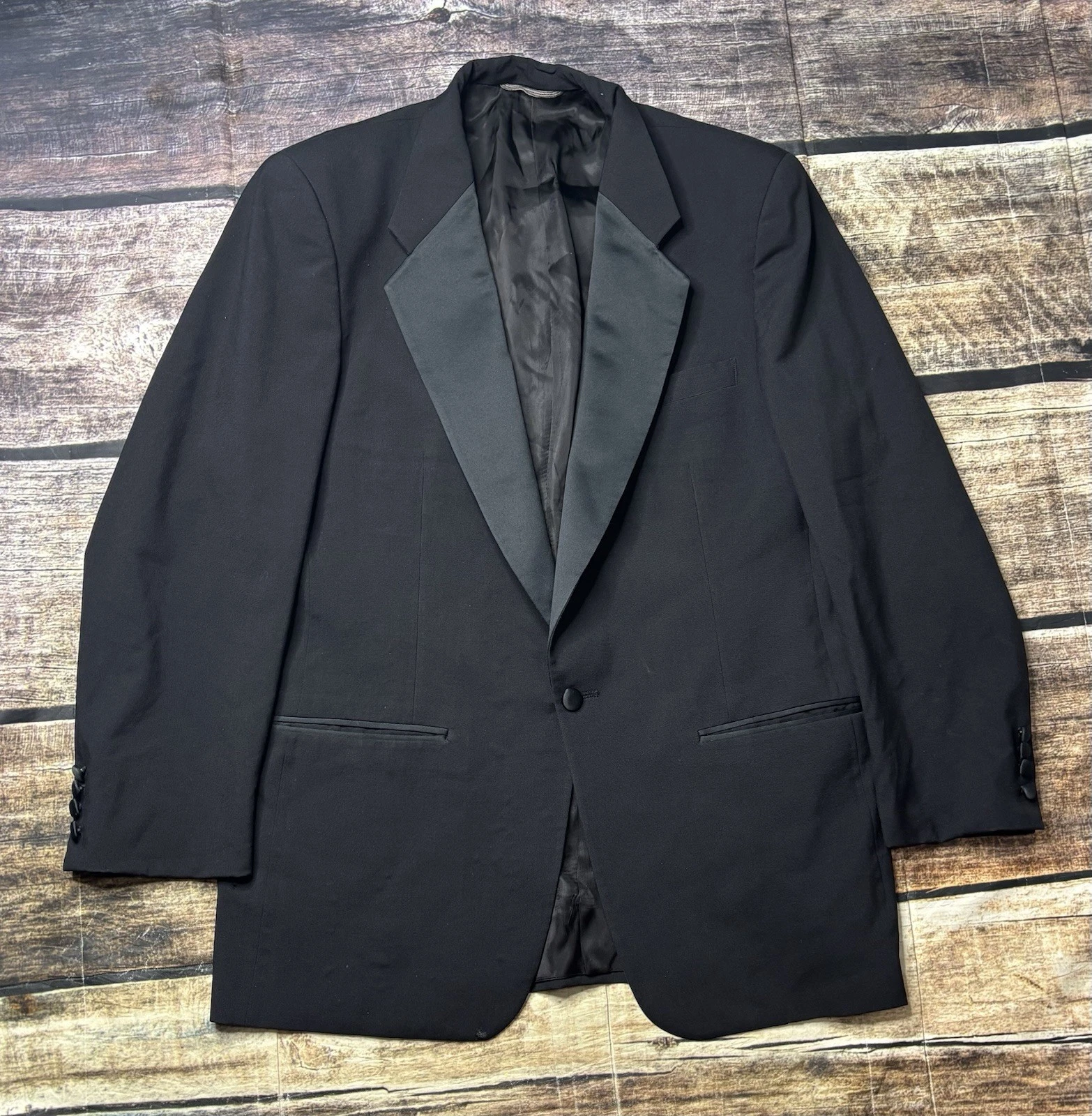 Giacca smoking blazer Christian Dior vintage uomo 44R lana nero