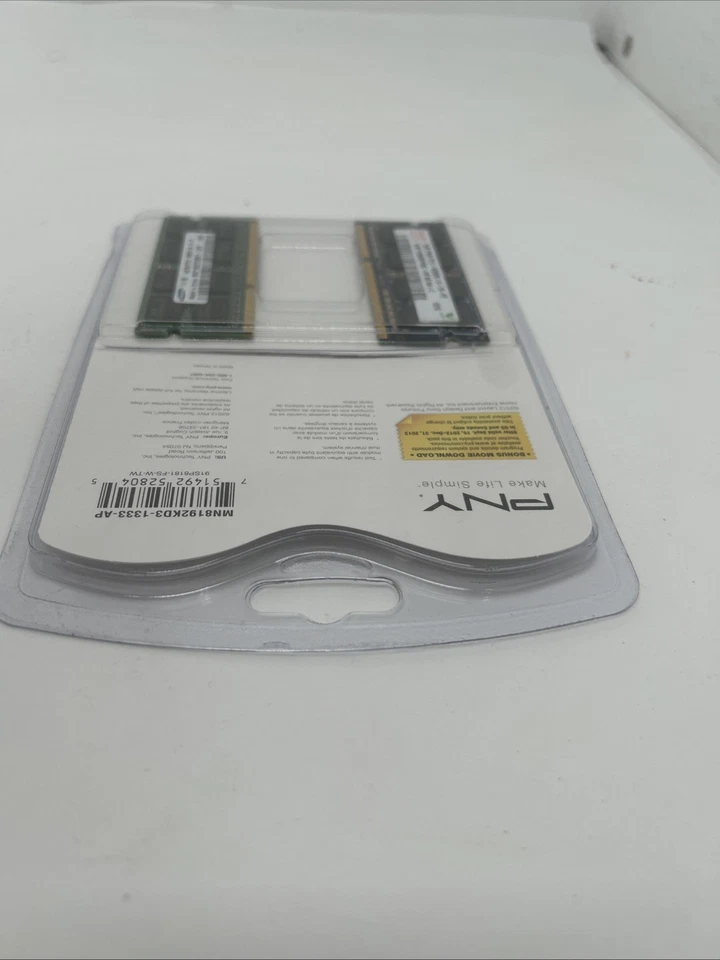 PNY 8GB RAM Memory Kit 2X 4GB PC3-10666 DDR3 MN8192KD3-1333-AP J60 - Image 4 of 4