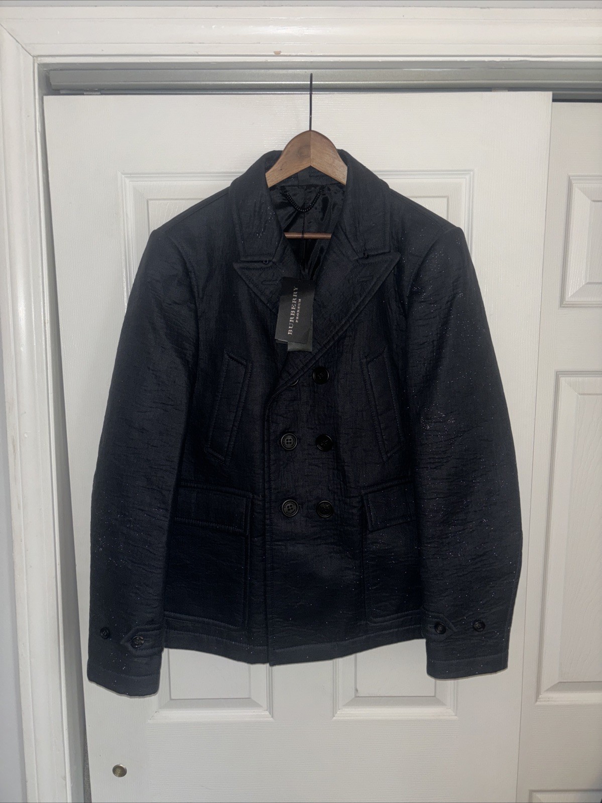 Burberry Prorsum Peacoat Men’s Dark Navy Blue Ink Size 52 EU 42 US NWT