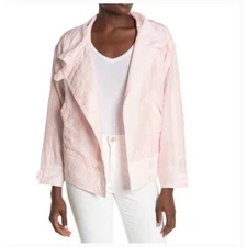Rebecca Minkoff Zahara Double-Breasted Button Moto Jacket Pink Women's Small 