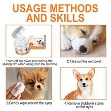 Gentle Pet Eye Wipes for Dogs and Cats Tear Stain Remover 10 Count Value Pack