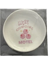 🍀 Lucky 🤠 Cowgirl Motel Pink 777 Dice Michaels Fab Finds Trinket Dish Ashtray