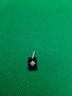 9kt Yellow Gold Enamel Square Diamond Pendant Local Electric 0.55g Not Scrap  — photo 2